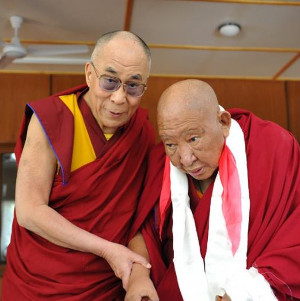 H.H. Dalai Lama and H.H. Kyabje Taklung Tsetrul Rinpoche